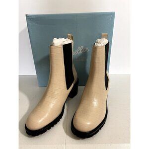 NEW Seychelles FarFetched Boot Croc Cream Black Women Size 10